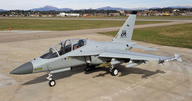 M-346FA on the ground